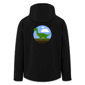 Dino - Recycelte Männer Softshell-Jacke von Stanley/Stella - Schwarz - Hinten - AI Model Male 185 light (185cm)