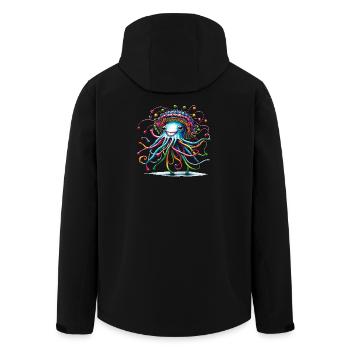 Méduse Chapeau Méduse Animaux Tendance 2024 Coloré - Veste softshell homme en polyester recyclé Stanley/Stella - noir - Dos - AI Model Male 185 light (185cm)