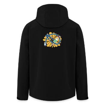 Karriere Arzt Job Vorgesetzter Erfolg Beruf - Recycelte Männer Softshell-Jacke von Stanley/Stella - Schwarz - Hinten - AI Model Male 185 light (185cm)