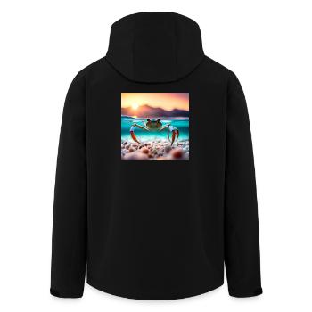 Unterwasser-Krabben - Recycelte Männer Softshell-Jacke von Stanley/Stella - Schwarz - Hinten - AI Model Male 185 light (185cm)