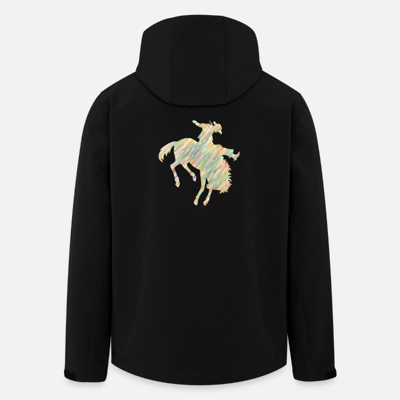 Rodeo Reiten - Recycelte Männer Softshell-Jacke von Stanley/Stella - Schwarz