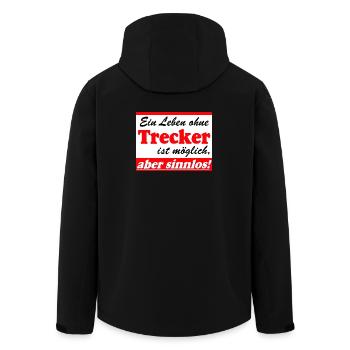 Tracteur , Tracteur , Machines agricoles, Life Senseless(25) - Veste softshell homme en polyester recyclé Stanley/Stella - noir - Dos - AI Model Male 185 light (185cm)