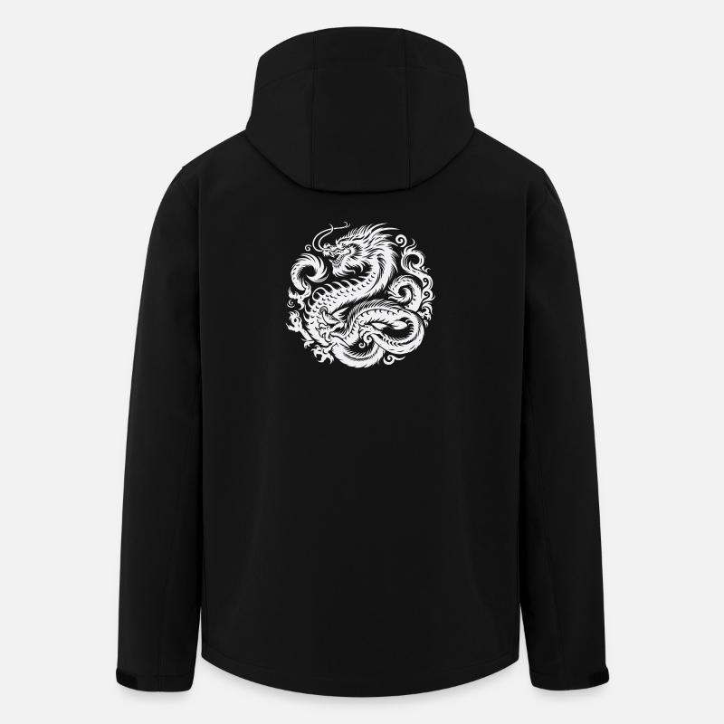 Chinese Dragon Tattoo - Men’s Recycled Softshell Jacket by Stanley/Stella - black