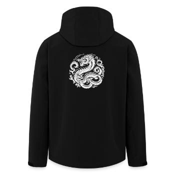 Chinesisches Drachen-Tattoo - Recycelte Männer Softshell-Jacke von Stanley/Stella - Schwarz - Hinten - AI Model Male 185 light (185cm)