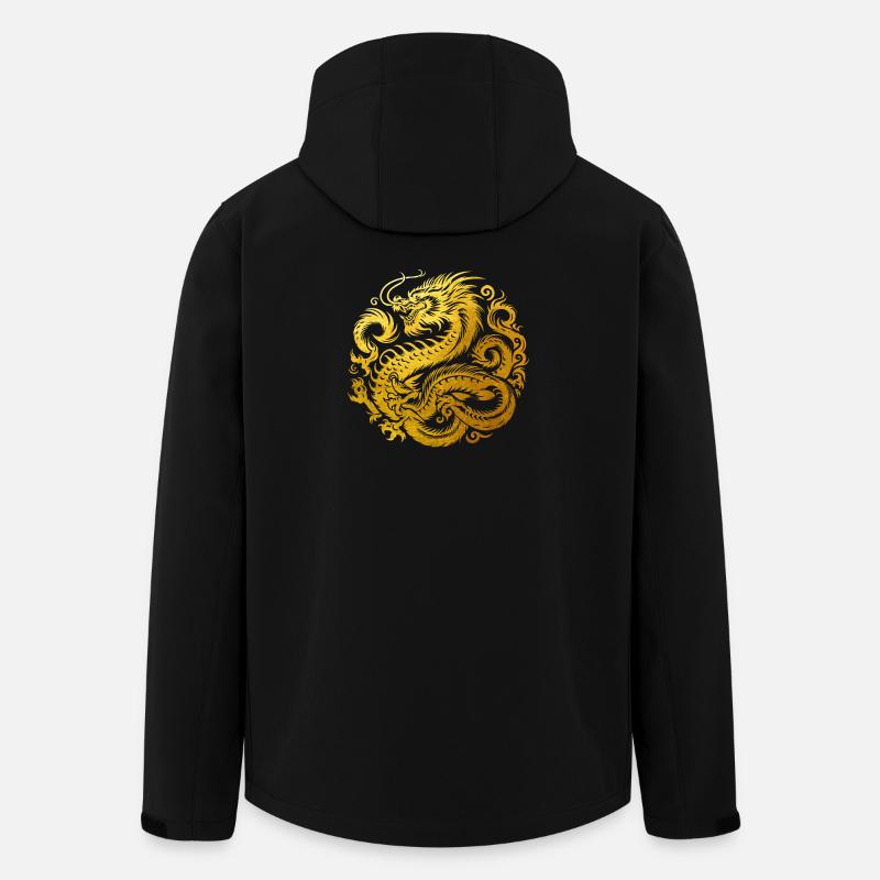 Chinesisches Drachen-Tattoo - Recycelte Männer Softshell-Jacke von Stanley/Stella - Schwarz
