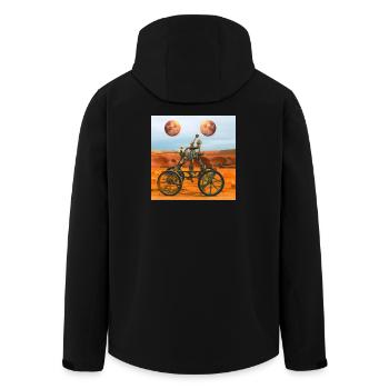 Rover marttien avec deux lunes - Veste softshell homme en polyester recyclé Stanley/Stella - noir - Dos - AI Model Male 185 light (185cm)