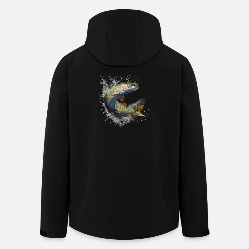 Hecht - Recycelte Männer Softshell-Jacke von Stanley/Stella - Schwarz