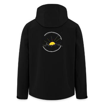 Montagnes Panorama d’été Alpinisme Randonnée Alpes - Veste softshell homme en polyester recyclé Stanley/Stella - noir - Dos - AI Model Male 185 light (185cm)