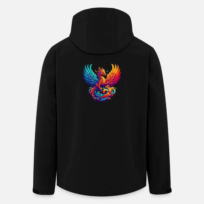 Hyper Flammes du phénix majestueux - Veste softshell homme en polyester recyclé Stanley/Stella - noir