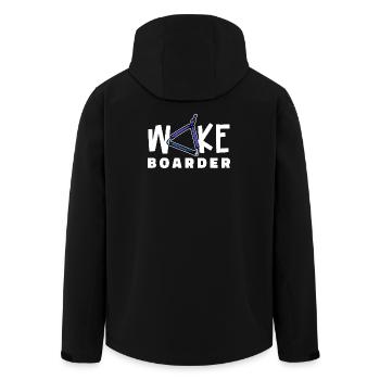 Wellenreiten Kitesurfer Statement Wakeboard - Recycelte Männer Softshell-Jacke von Stanley/Stella - Schwarz - Hinten - AI Model Male 185 light (185cm)