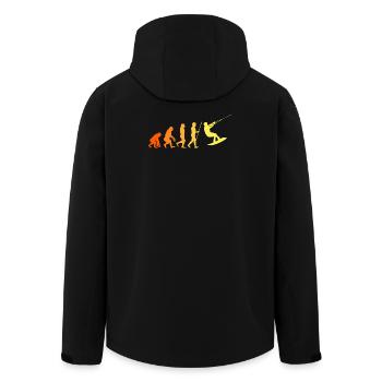 Wakeboard Evolution Water Sports Kitesurfer Surfing - Men’s Recycled Softshell Jacket by Stanley/Stella - black - Back - AI Model Male 185 light (185cm)