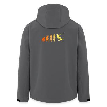 Wakeboard Evolution Sports nautiques Kitesurfer Surf - Veste softshell homme en polyester recyclé Stanley/Stella - charbon - Dos - AI Model Male 185 light (185cm)