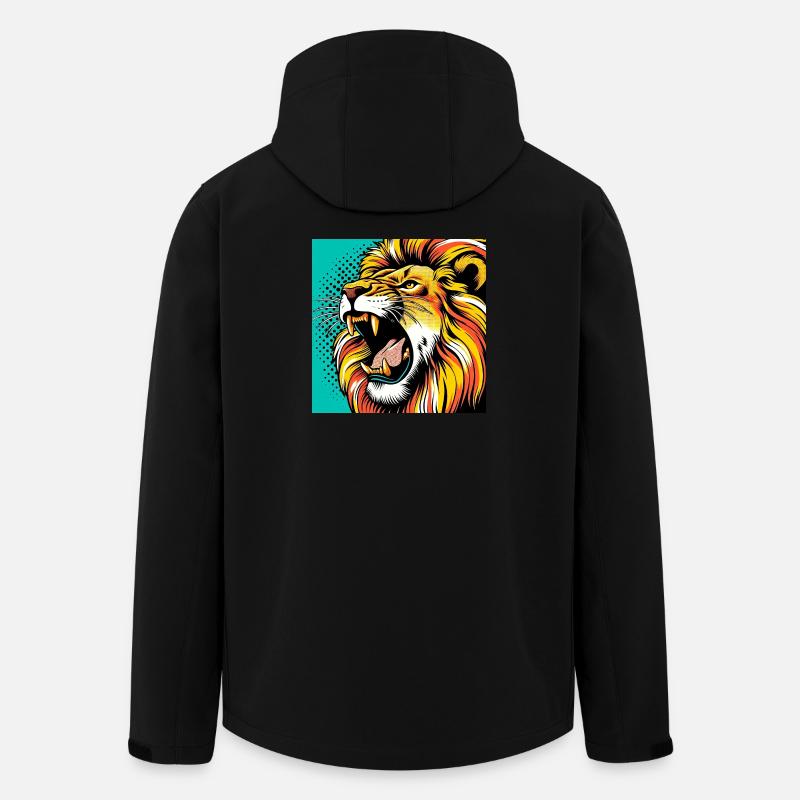Lion Pop Art - Men’s Recycled Softshell Jacket by Stanley/Stella - black