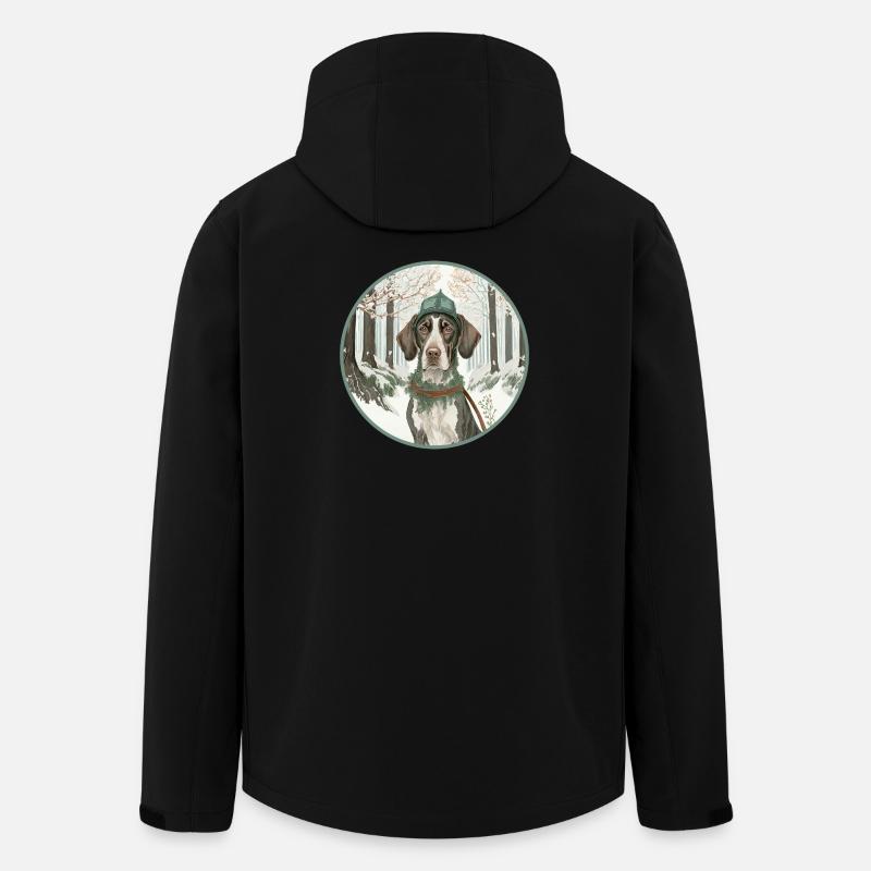 Jagdhund - Recycelte Männer Softshell-Jacke von Stanley/Stella - Schwarz