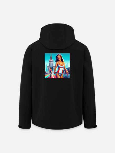 Pin-up Vivid dans Skyline - Veste softshell homme en polyester recyclé Stanley/Stella - noir