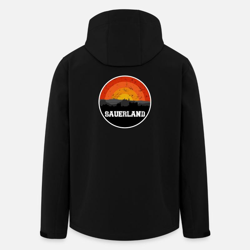Sauerland Original Skyline - Recycelte Männer Softshell-Jacke von Stanley/Stella - Schwarz