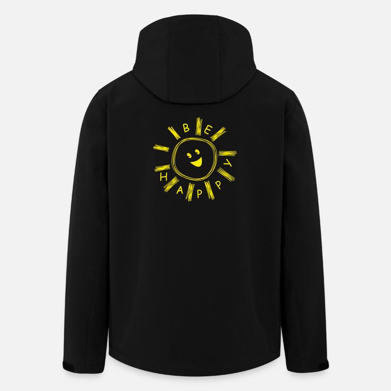 BE HAPPY CHEERFUL SUN - Men’s Recycled Softshell Jacket by Stanley/Stella - black