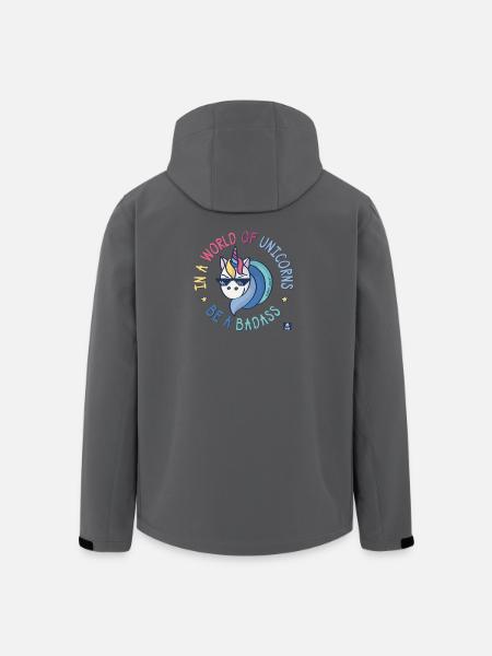 Badass unicorn - Men’s Recycled Softshell Jacket by Stanley/Stella - black