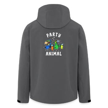 Vogel Statement Papagei Vogelliebhaber Tier Zoo - Recycelte Männer Softshell-Jacke von Stanley/Stella - Anthrazit - Hinten - AI Model Male 185 light (185cm)