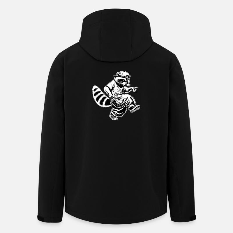 Raton laveur hiphop - Veste softshell homme en polyester recyclé Stanley/Stella - noir