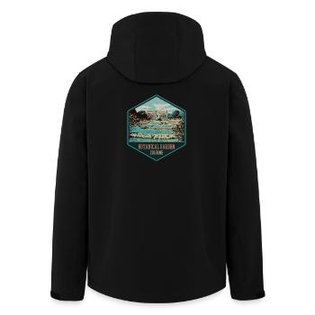 vue du jardin botanique de Cologne - Veste softshell homme en polyester recyclé Stanley/Stella - noir - Dos - AI Model Male 185 light (185cm)