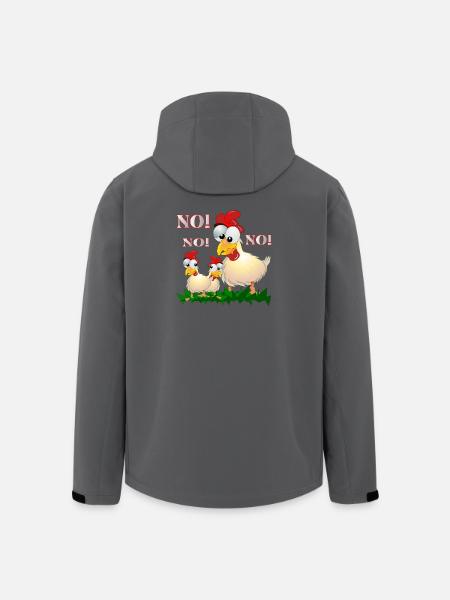 FUNNY CHICKEN COMIC - NO - Men’s Recycled Softshell Jacket by Stanley/Stella - black