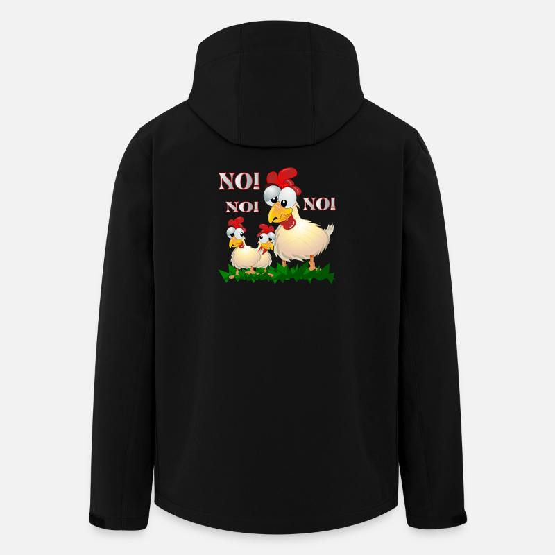 LUSTIGER HÜHNER-COMIC - NEIN - Recycelte Männer Softshell-Jacke von Stanley/Stella - Schwarz
