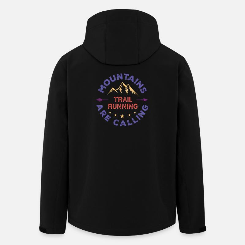 Trailrunning - Berge rufen - Recycelte Männer Softshell-Jacke von Stanley/Stella - Schwarz