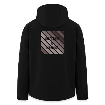 Keine Zeit zu verlieren - Recycelte Männer Softshell-Jacke von Stanley/Stella - Schwarz - Hinten - AI Model Male 185 light (185cm)