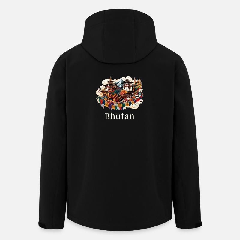 Bhutan Drache Thimphu Himalaya - Recycelte Männer Softshell-Jacke von Stanley/Stella - Schwarz