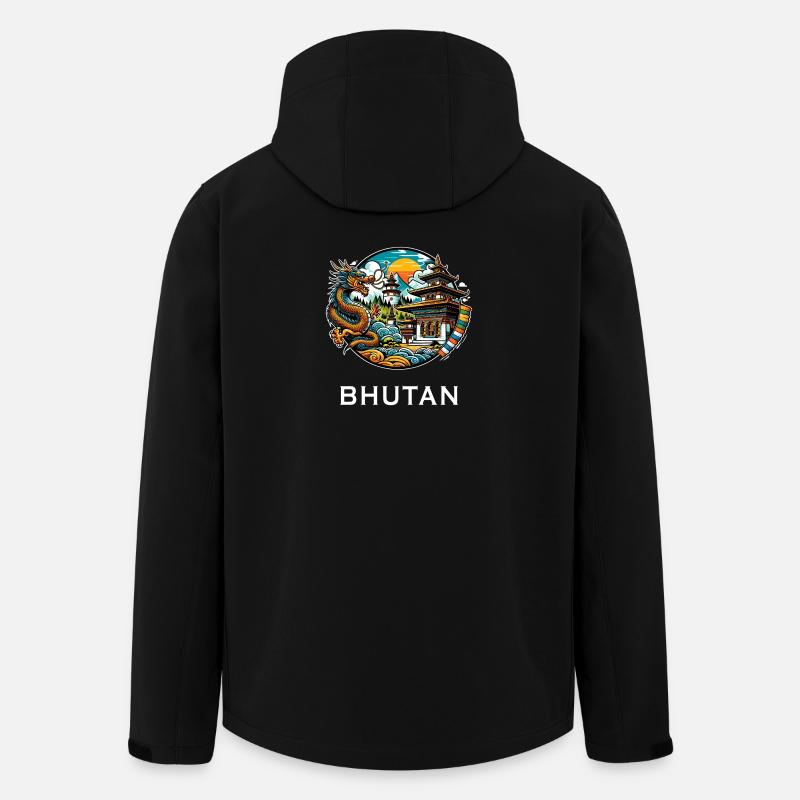Bhutan dragon Thimphu Himalaya - Men’s Recycled Softshell Jacket by Stanley/Stella - black