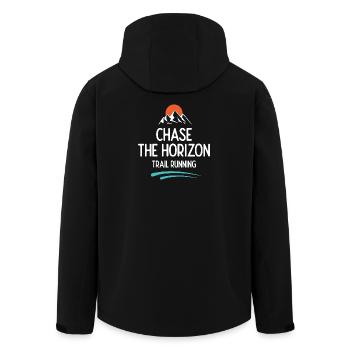 Trailrunning - Jagd auf den Horizont - Recycelte Männer Softshell-Jacke von Stanley/Stella - Schwarz - Hinten - AI Model Male 185 light (185cm)