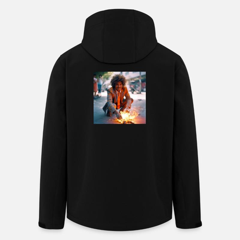 Burning Man 03 - Veste softshell homme en polyester recyclé Stanley/Stella - noir