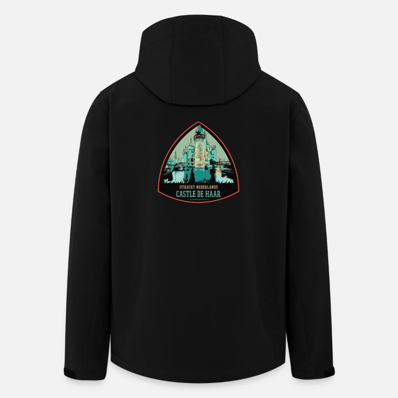 Château de Haar: Élégance hollandaise - Veste softshell homme en polyester recyclé Stanley/Stella - noir