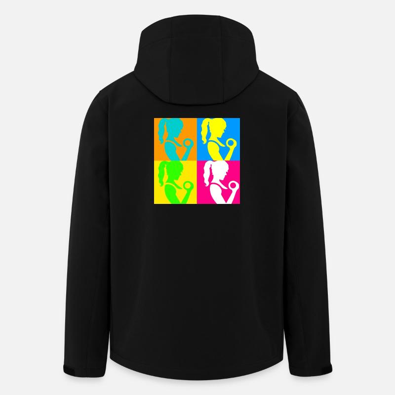 Popart Sportliche Damen - Recycelte Männer Softshell-Jacke von Stanley/Stella - Schwarz