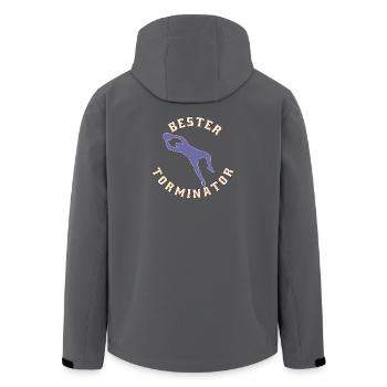 Bester Torminator Torwart Geschenk Geschenkidee - Recycelte Männer Softshell-Jacke von Stanley/Stella - Anthrazit - Hinten - AI Model Male 185 light (185cm)