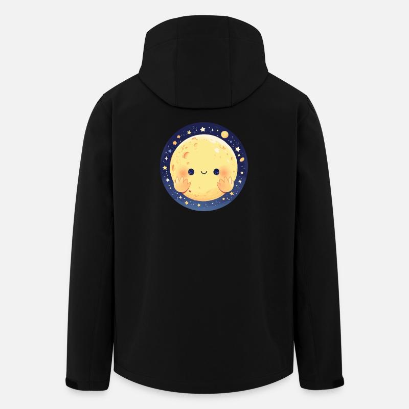 La Lune qui sourit - Veste softshell homme en polyester recyclé Stanley/Stella - noir