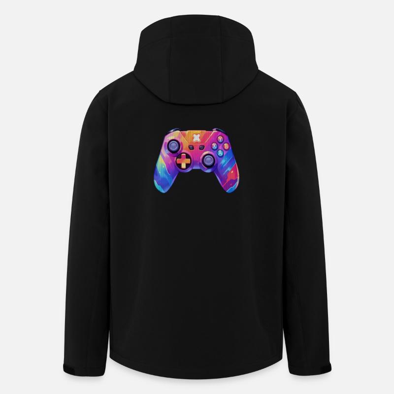 Pixel-Art-Videospiel-Controller - Recycelte Männer Softshell-Jacke von Stanley/Stella - Schwarz