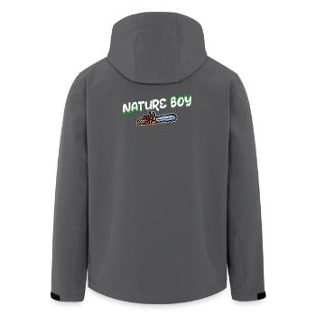 Motorsäge Statement Holzfäller Waldarbeit Holz - Recycelte Männer Softshell-Jacke von Stanley/Stella - Anthrazit - Hinten - AI Model Male 185 light (185cm)