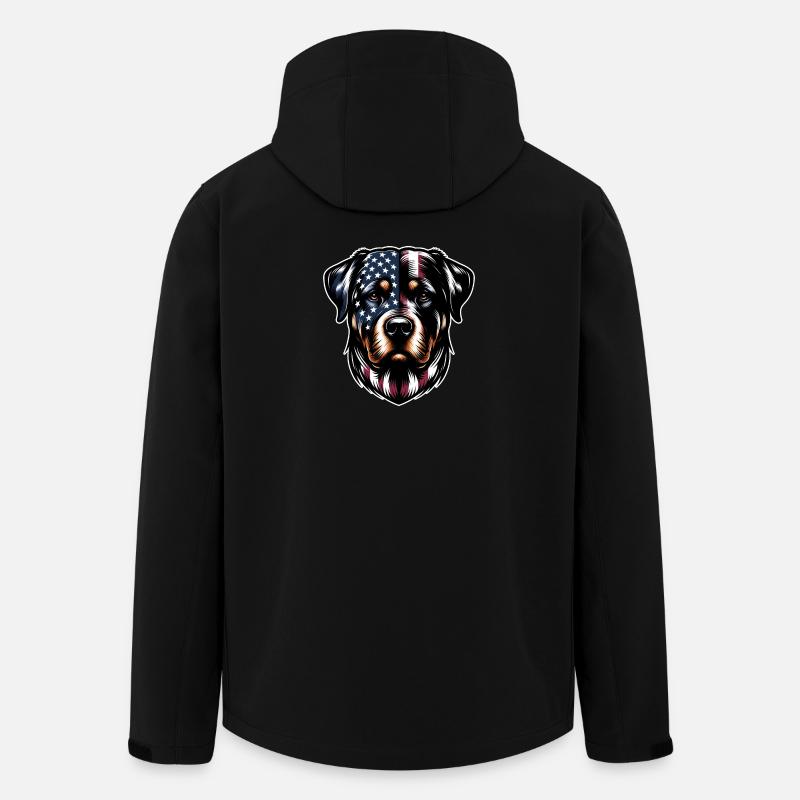 Rottweiler USA dog design - Men’s Recycled Softshell Jacket by Stanley/Stella - black