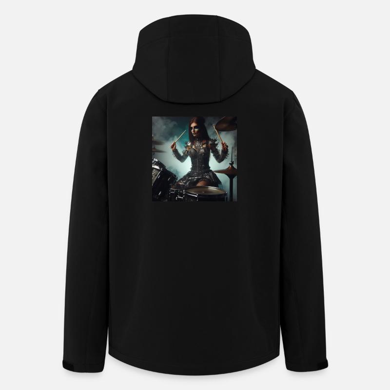 Female Drummer - Men’s Recycled Softshell Jacket by Stanley/Stella - black