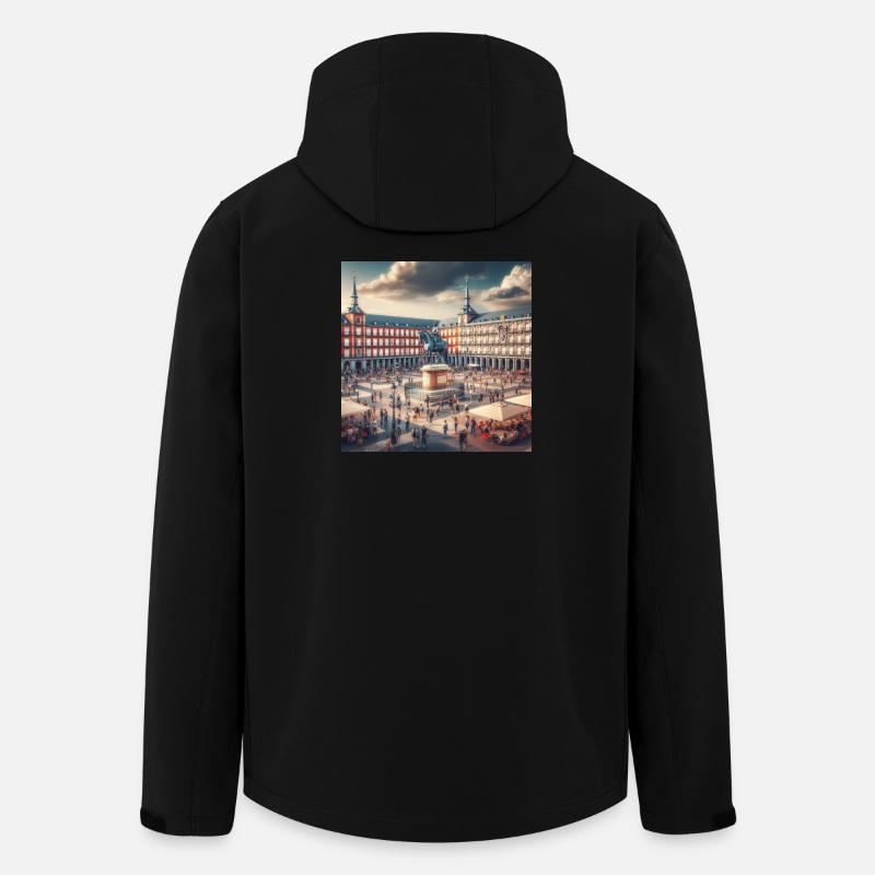 Plaza Mayor in Madrid - Men’s Recycled Softshell Jacket by Stanley/Stella - black