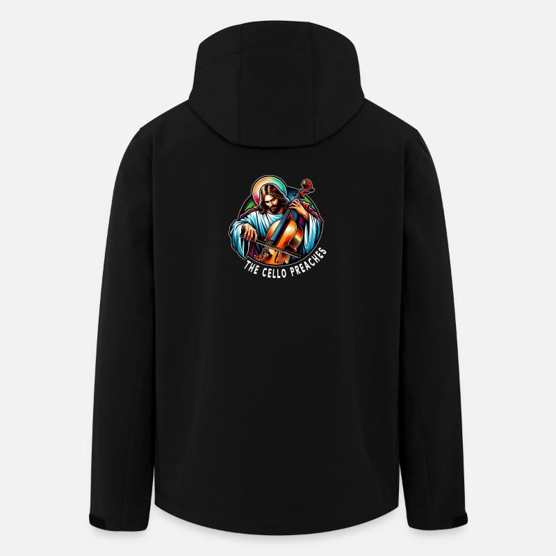 Le violoncelle prêche Jésus-Christ - Veste softshell homme en polyester recyclé Stanley/Stella - noir