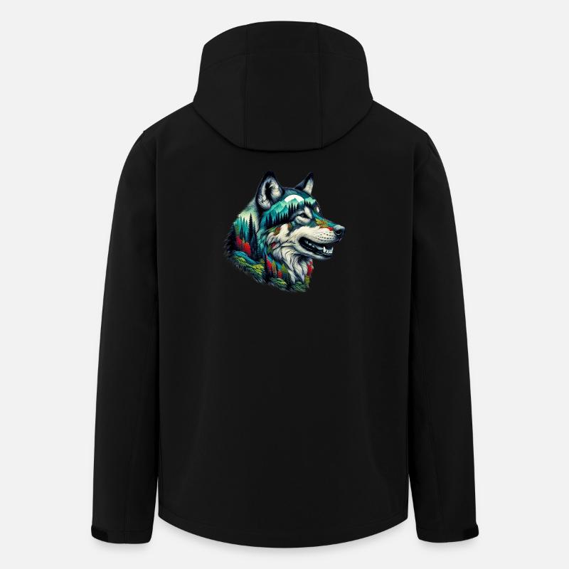 Wolf - Recycelte Männer Softshell-Jacke von Stanley/Stella - Schwarz