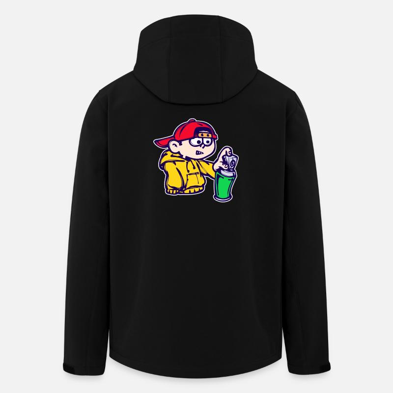 Graffiti Spraydose Kunst Strassenkunst Sprayer - Recycelte Männer Softshell-Jacke von Stanley/Stella - Schwarz