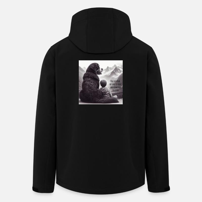 Berner Sennenhund - Recycelte Männer Softshell-Jacke von Stanley/Stella - Schwarz