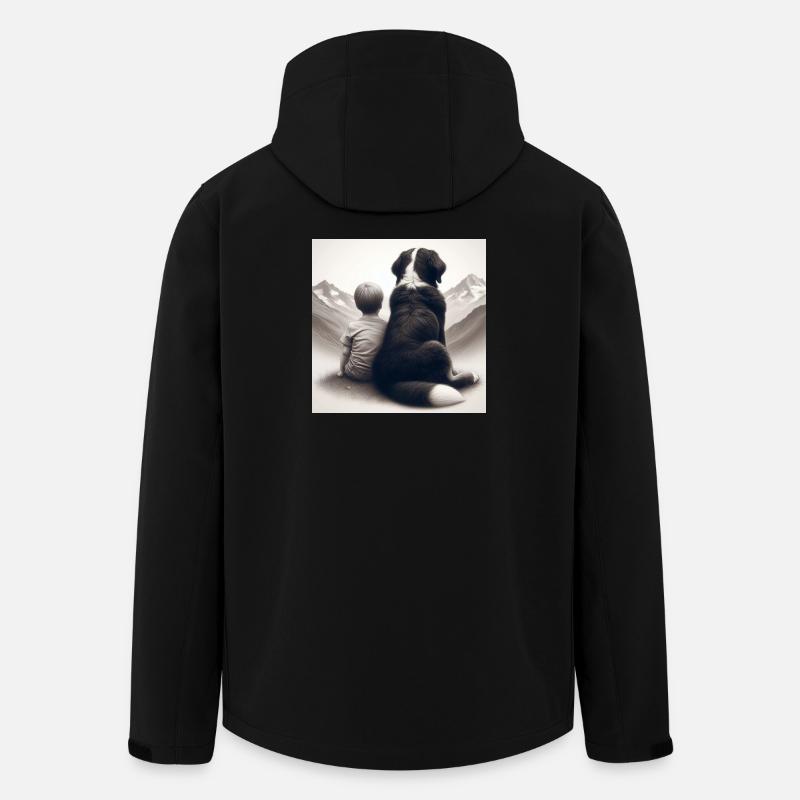 Berner Sennenhund - Recycelte Männer Softshell-Jacke von Stanley/Stella - Schwarz