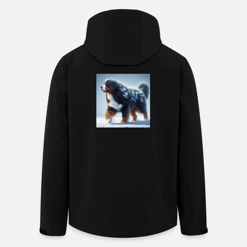 Berner Sennenhund - Recycelte Männer Softshell-Jacke von Stanley/Stella - Schwarz
