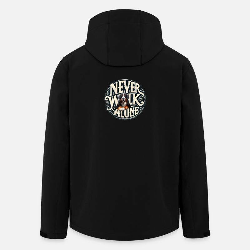 Berner Sennenhund - Recycelte Männer Softshell-Jacke von Stanley/Stella - Schwarz