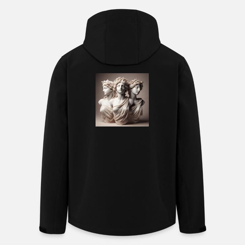 Greek Sculptures - Men’s Recycled Softshell Jacket Discoverer by Stanley/Stella - black
